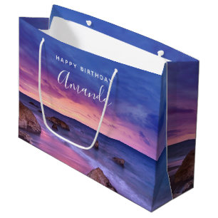 Grand Sac Cadeau Belle Sunset Coastal photo Anniversaire