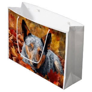 Grand Sac Cadeau Bétail australien en automne Feuilles automne Insp