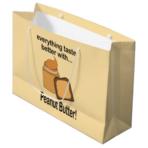 Grand Sac Cadeau Beurre d'arachide Pain mou Anniversaire