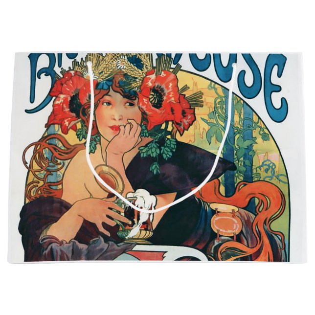 Grand Sac Cadeau Bieres de la Meuse, Mucha (Devant)