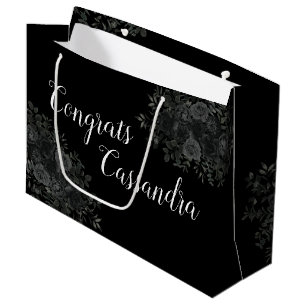Grand Sac Cadeau Black Rose Dark Gothic Graduation Party