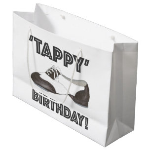 Grand Sac Cadeau Black White Oxford Tap Chaussure Danse Tappy Anniv