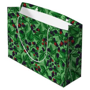 Grand Sac Cadeau Blackberry en vert