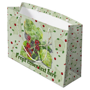 Grand Sac Cadeau BlackBerry vert et rouge