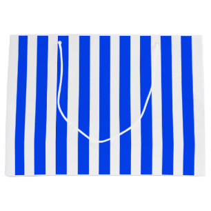 Grand Sac Cadeau Bleu et Motif blanc pour voiles verticales
