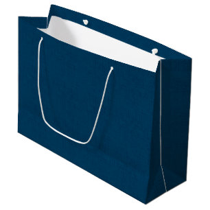Grand Sac Cadeau Bleu marine foncé texturé