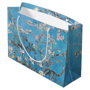 Grand Sac Cadeau Bleu Vincent van Gogh Art Peinture