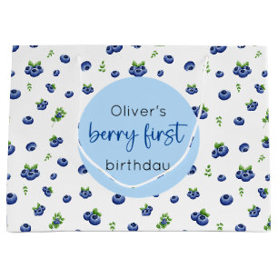 Grand Sac Cadeau Blueberry 1er Anniversaire Berry First Large Cadea