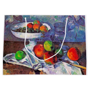 Grand Sac Cadeau Bol à fruits, Verre et Pommes, Cézanne