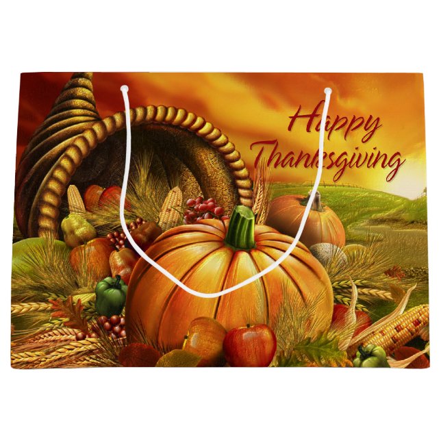Grand Sac Cadeau Bon thanksgiving 2 (Devant)