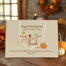 Bon thanksgiving de la Bible | Nom personnalisé