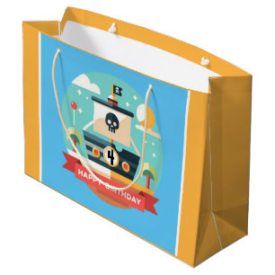 Grand Sac Cadeau Bonne Aventure Pirate Anniversaire