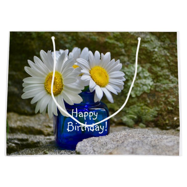 Grand Sac Cadeau Bonne fête d'anniversaire (Devant)
