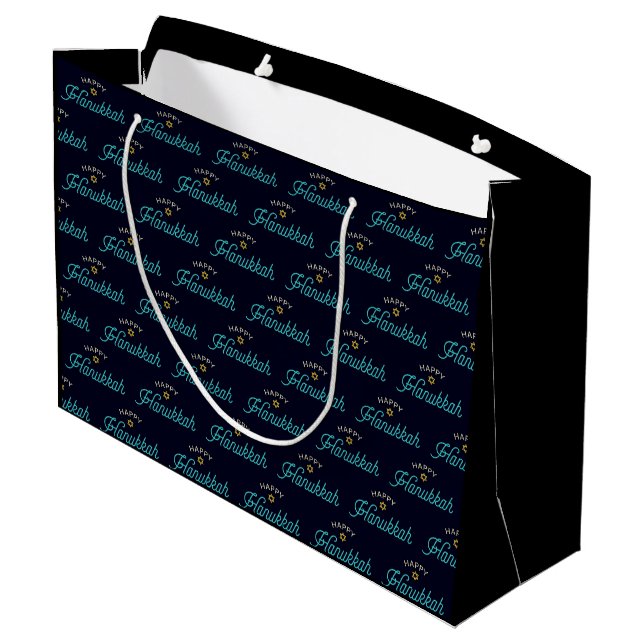 Grand Sac Cadeau Bonne Hanoukka (Dos Angle)