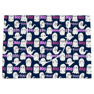 Grand Sac Cadeau Boo, sensation fantomatique.b D Blue BG