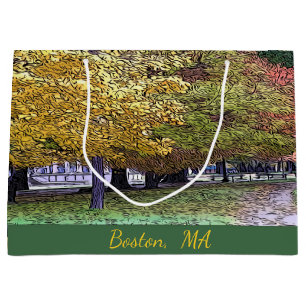 Grand Sac Cadeau Boston, Massachusetts Fall Foliing
