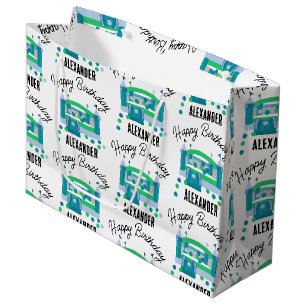 Grand Sac Cadeau Bounce House Jumping Château Anniversaire Nom Enfa