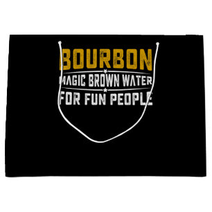 Grand Sac Cadeau Bourbon Magic Brown Water Fun People - Whiskey