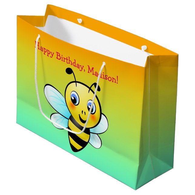 Grand Sac Cadeau Bourdon personnalisable (Devant Angle)