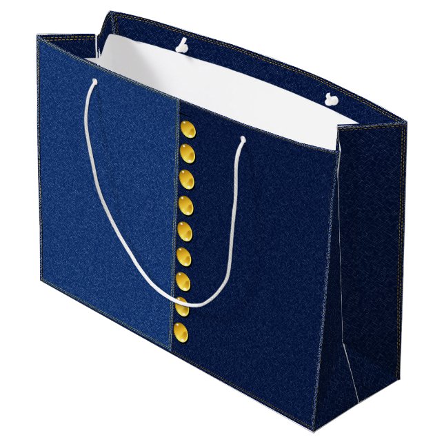 Grand Sac Cadeau Boutons de verre (Dos Angle)