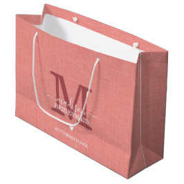 Grand Sac Cadeau Bridesmaid Mariage Monogramme moderne