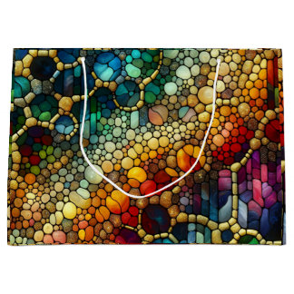 Grand Sac Cadeau Bulles arc-en-ciel