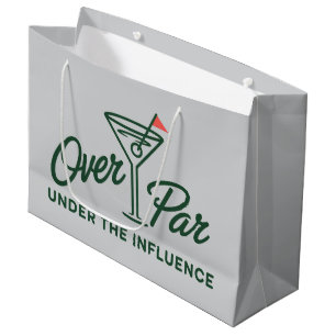 Grand Sac Cadeau Cadeau de golf au-dessus du par et sous influence 