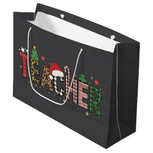 Grand Sac Cadeau Cadeau de Noël Alphabet Professeur Enseignants Élè