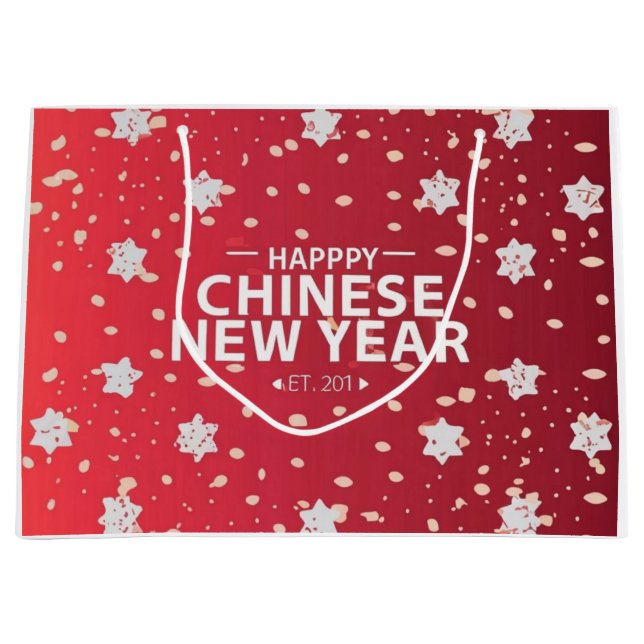 Grand Sac Cadeau cadeau du Nouvel An chinois (Devant)