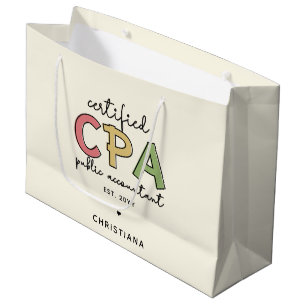 Grand Sac Cadeau Cadeaux comptables publics certifiés CPA personnal