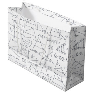 Grand Sac Cadeau Calculs mathématiques Illustrations Professeur d'é