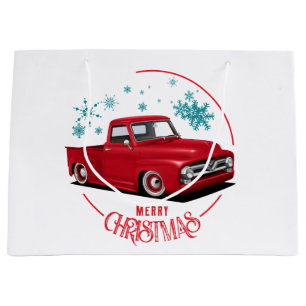 Grand Sac Cadeau Camion rouge classique 1956