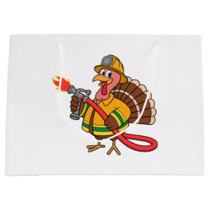 Grand Sac Cadeau Camions pompiers Thanksgiving Turquie