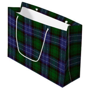 Grand Sac Cadeau Campbell Tartan Green Plaid