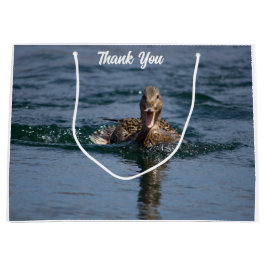 Grand Sac Cadeau Canard avec le bec ouvert