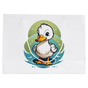 Grand Sac Cadeau canard-blanc