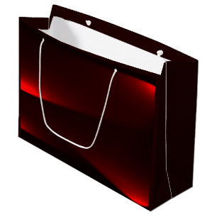 Grand Sac Cadeau Canneberge Et Lumières Noires