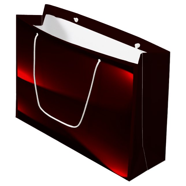 Grand Sac Cadeau Canneberge Et Lumières Noires (Devant Angle)
