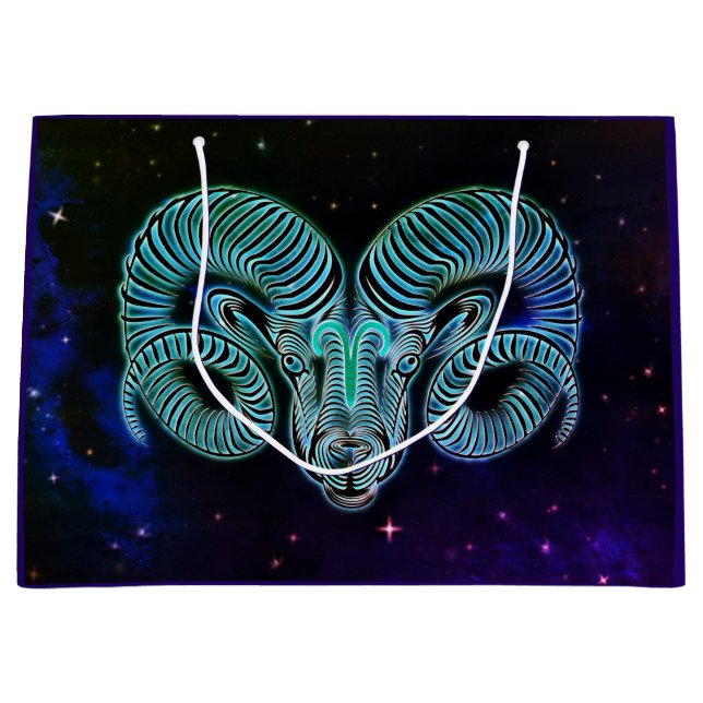 Grand Sac Cadeau carré cadeau zodiac ram (Devant)