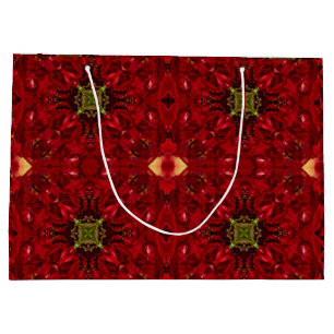 Grand Sac Cadeau Carré de la Tulipe rouge