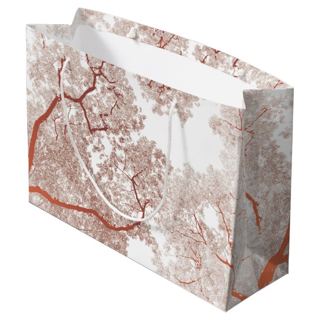 Grand Sac Cadeau Carte des arbres 2 (Dos Angle)