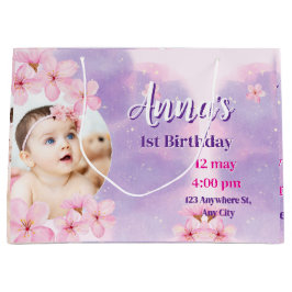 Grand Sac Cadeau Carton mousse pour anniversaire de princesse