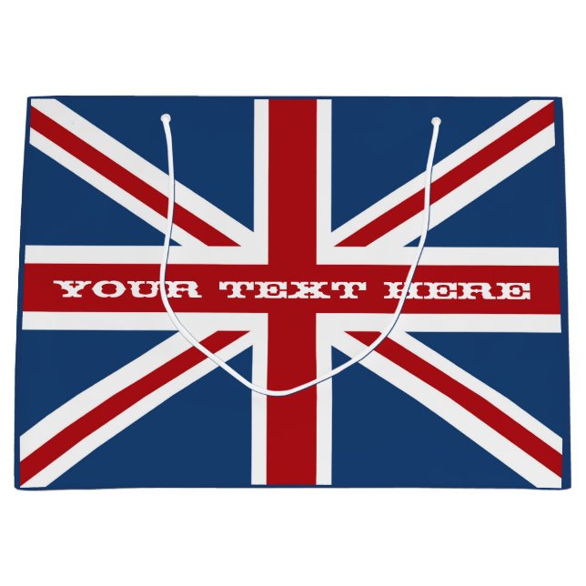 Grand Sac Cadeau Célébration de drapeau d'Union Jack (Devant)