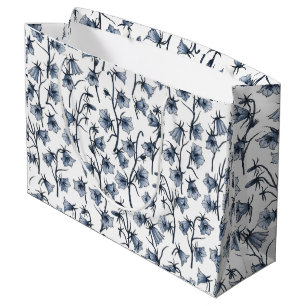 Grand Sac Cadeau Cellules bleues, Cloches, Bellflowers