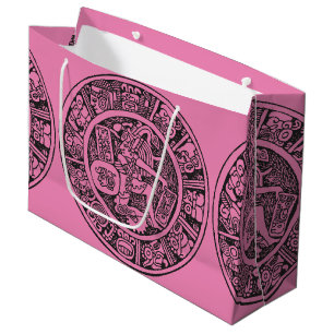 Grand Sac Cadeau Cercle maya, hiéroglyphe mexicain (maya)