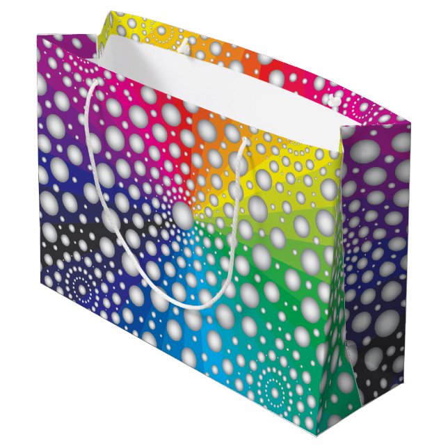 Grand Sac Cadeau Cercles Mandala 2 (Dos Angle)