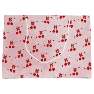 Grand Sac Cadeau Cerise