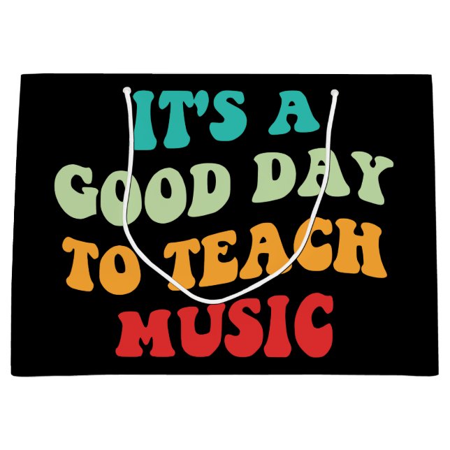 Grand Sac Cadeau C'est un bon jour pour apprendre la musique I (Devant)