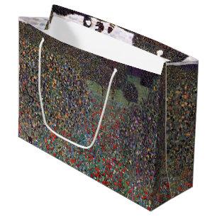 Grand Sac Cadeau Champ de pavots, Gustav Klimt