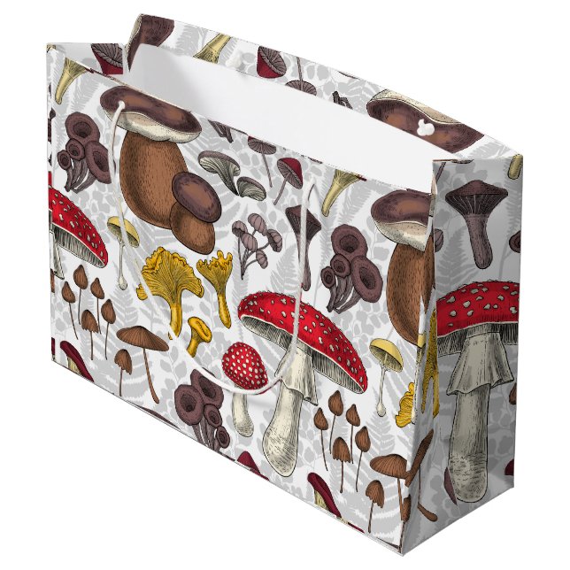 Grand Sac Cadeau Champignons sauvages (Dos Angle)